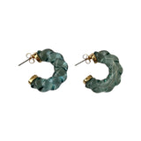 Blue Transparent Hoop Earrings