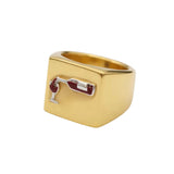 Wine Silver Ring