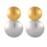 Two Mixed Circles Earrings