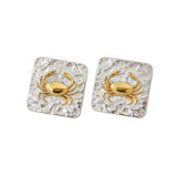 Gold Crab Earrings