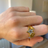Anillo Estrella Oro y Plata