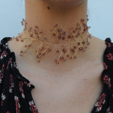 Lila Zweige Chocker