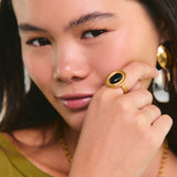 Anillo Ágata Dorado