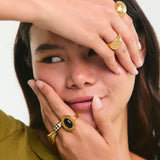 Anillo Multi Corazón Dorado