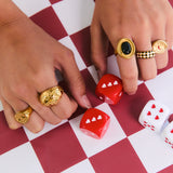 Anillo Multi Corazón Dorado