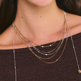 Collar Capas Dorado y Plateado