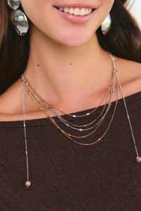 Collar Capas Dorado y Plateado