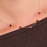 Collar Corazones Rojos