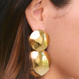 Pendientes Dos Círculos Dorado