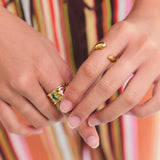 Anillo Corazones Colores