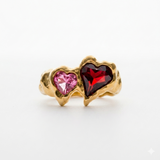 Two Melted Hearts Ring