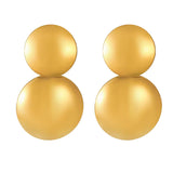 Two Gold Circles Earrings