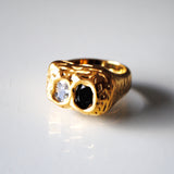 Vintage Black and White Stone Ring