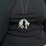 Collar Silver Leopard