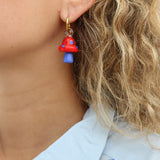 Pendientes Fungi Rojo