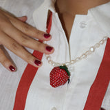 Collar Fresa Perlas