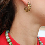 Pendientes Aro Transparente Verde