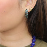 Pendientes Aro Transparente Azul