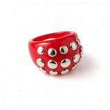 Red Studded Ring