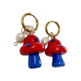 Pendientes Fungi Rojo