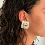 Gold Crab Earrings