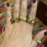 Anillo Media Luna Azul