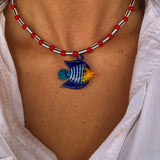 Collar Fish Azul