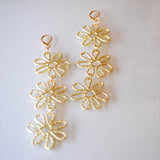 Triple maxi flower earrings